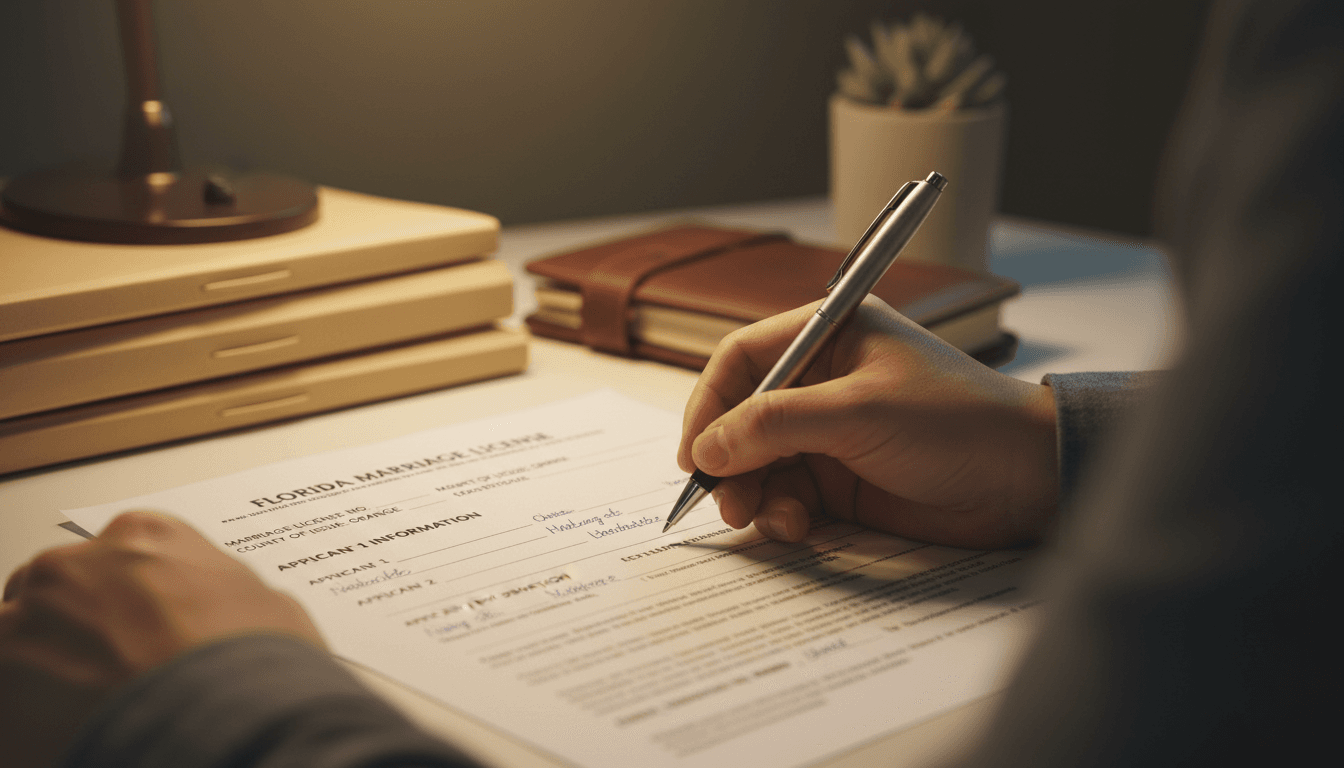 Florida Marriage License Documentation